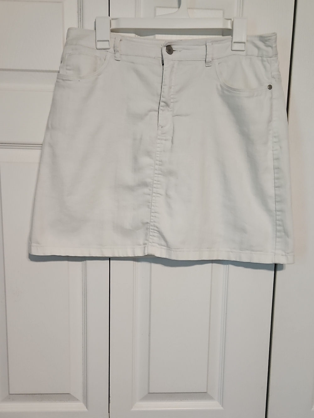 croft & barrow White Denim Mini Skort
